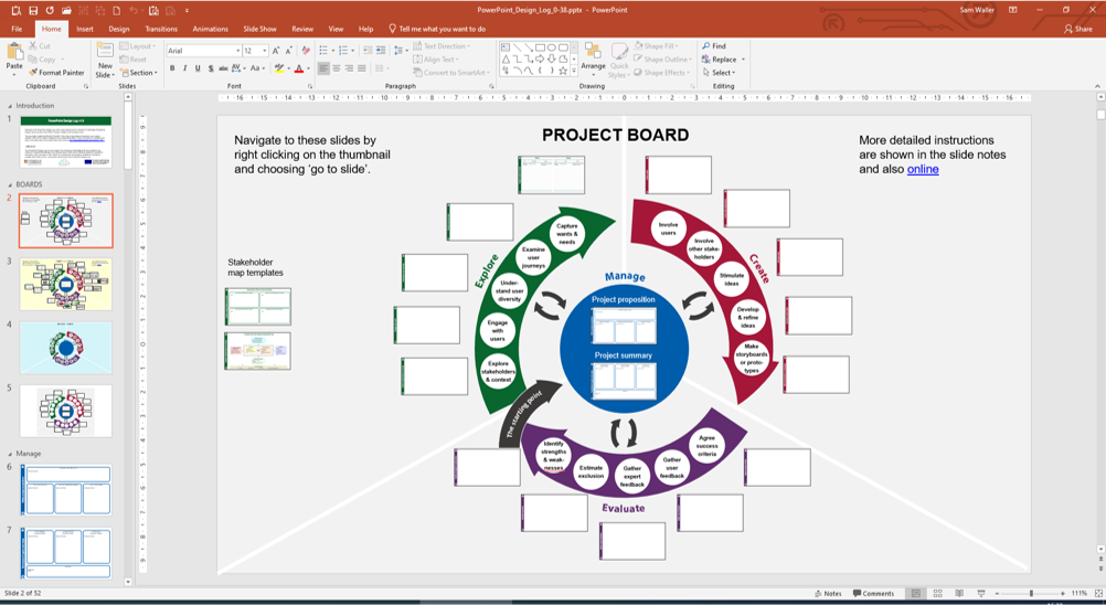 screenshot of project board 